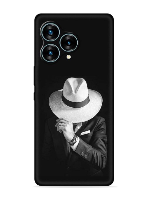 Men Under Hat Embossed Soft Silicone Case for Lava Blaze Curve (5G)