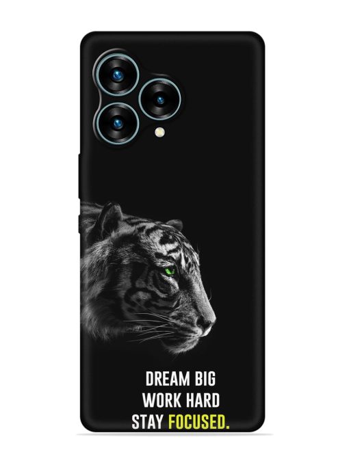 Dream Big Work Hard Embossed Soft Silicone Case for Lava Blaze Curve (5G) Zapvi