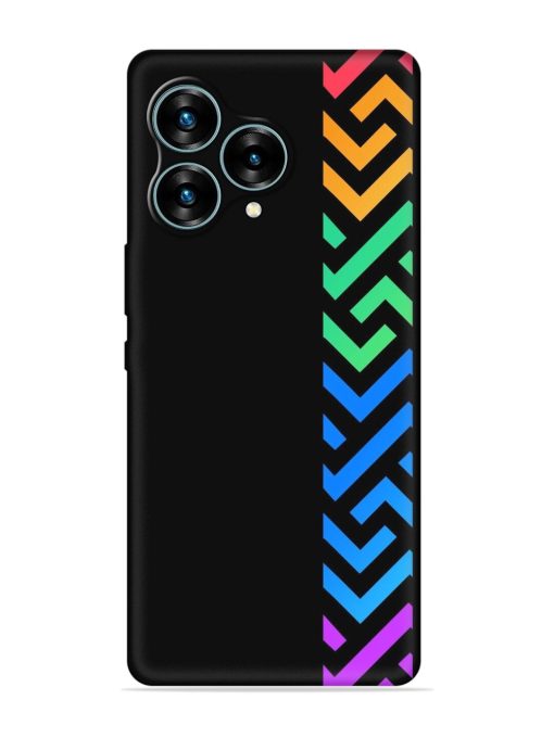 Colorshape Stripes Embossed Soft Silicone Case for Lava Blaze Curve (5G) Zapvi