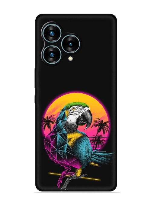 Rad Parrot Embossed Soft Silicone Case for Lava Blaze Curve (5G) Zapvi