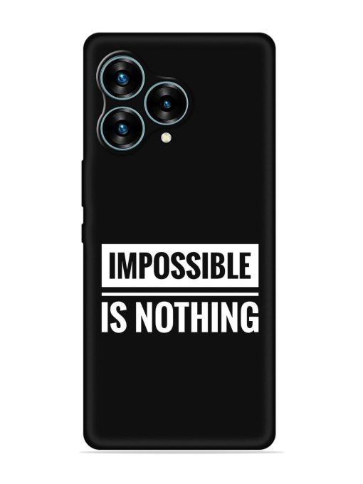 Impossible Is Nothing Embossed Soft Silicone Case for Lava Blaze Curve (5G) Zapvi