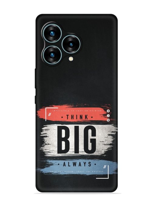 Think Big Always Embossed Soft Silicone Case for Lava Blaze Curve (5G) Zapvi