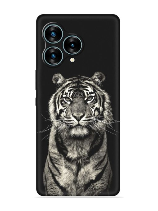 Tiger Art Embossed Soft Silicone Case for Lava Blaze Curve (5G) Zapvi