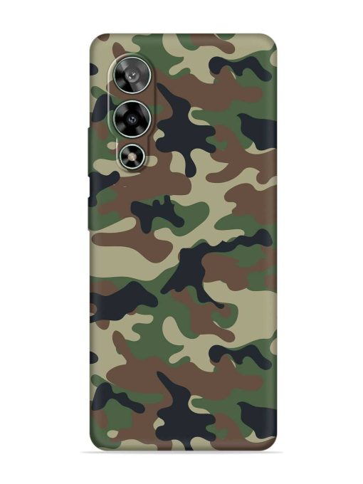 Army Military Camouflage Dark Green Embossed Soft Silicone Case for Lava Storm (5G) Zapvi