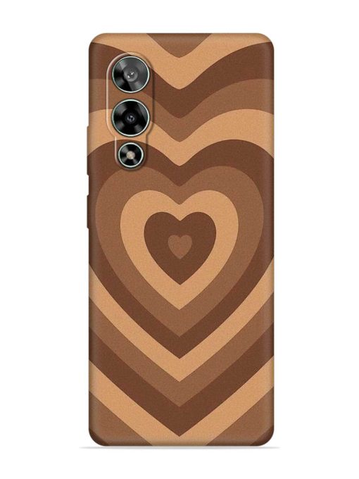 Brown Heart Embossed Soft Silicone Case for Lava Storm (5G) Zapvi