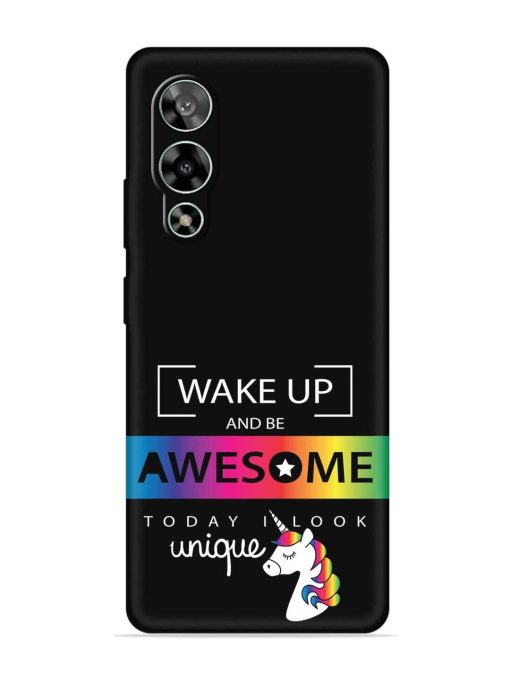 Inspirational Quote Unicorn Embossed Soft Silicone Case for Lava Storm (5G) Zapvi