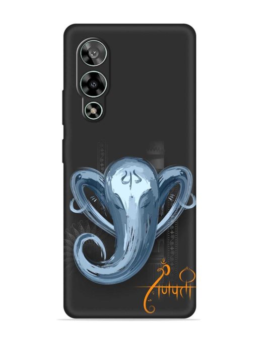 Illustration Lord Ganpati Embossed Soft Silicone Case for Lava Storm (5G)