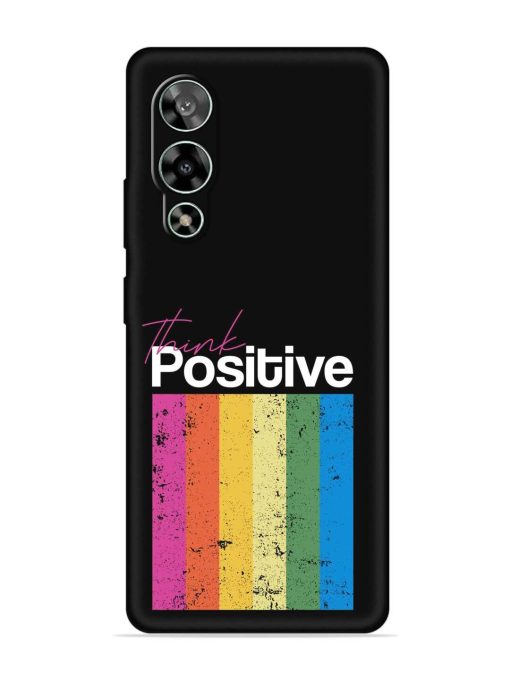 Think Positive Typography Embossed Soft Silicone Case for Lava Storm (5G) Zapvi