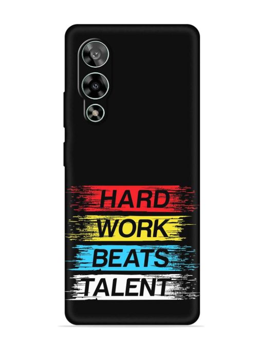 Hard Work Beats Embossed Soft Silicone Case for Lava Storm (5G) Zapvi