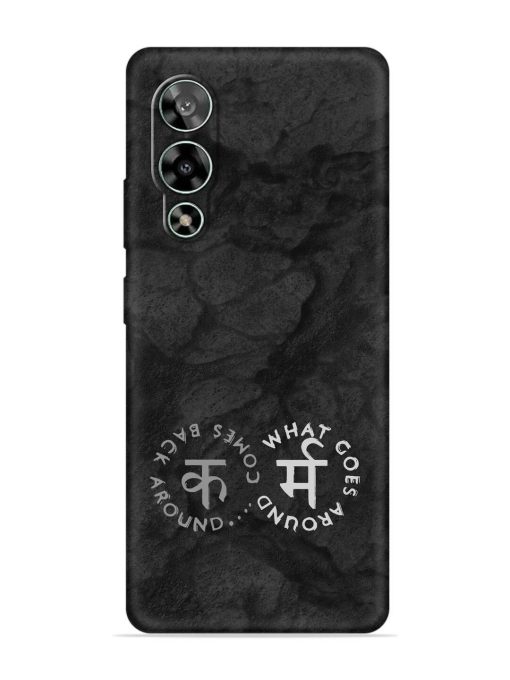 Karma Hindi Word Embossed Soft Silicone Case for Lava Storm (5G) Zapvi