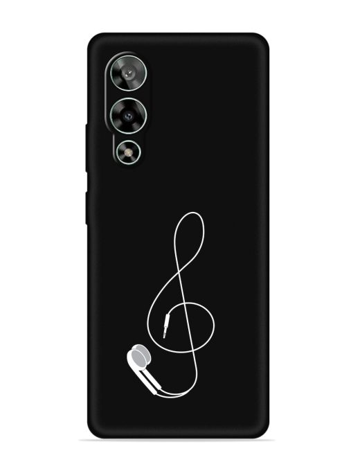 Music Earphone Vector Embossed Soft Silicone Case for Lava Storm (5G)