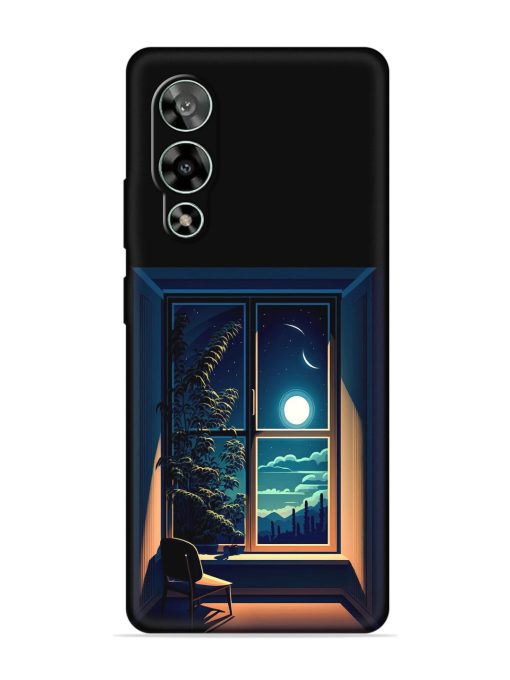 Night View At Window Embossed Soft Silicone Case for Lava Storm (5G) Zapvi