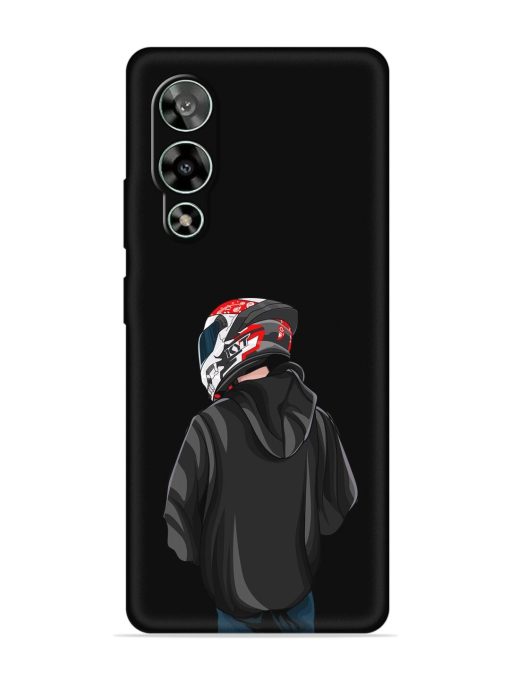 Motorcycle Rider Embossed Soft Silicone Case for Lava Storm (5G)