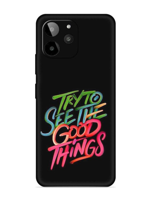 Try To See The Good Things Embossed Soft Silicone Case for Lava Yuva 2 Pro Zapvi