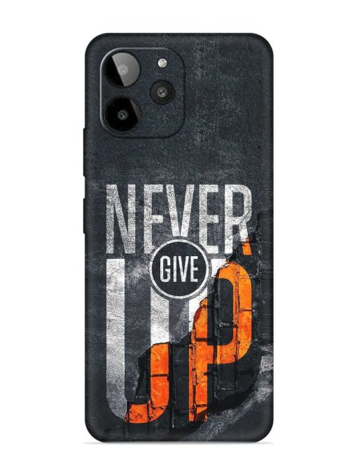 Never Give Up Embossed Soft Silicone Case for Lava Yuva 2 Pro Zapvi