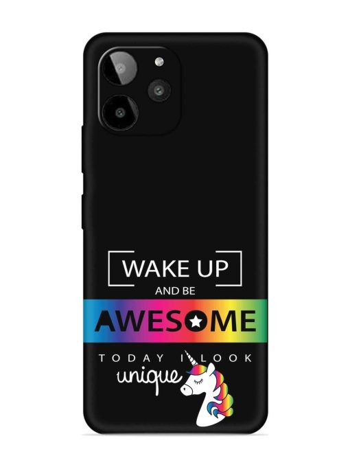 Inspirational Quote Unicorn Embossed Soft Silicone Case for Lava Yuva 2 Pro Zapvi