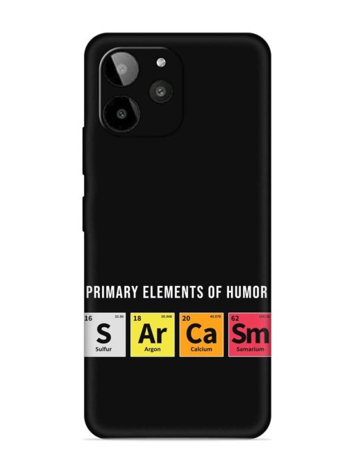 Primary Elements Humor Embossed Soft Silicone Case for Lava Yuva 2 Pro Zapvi