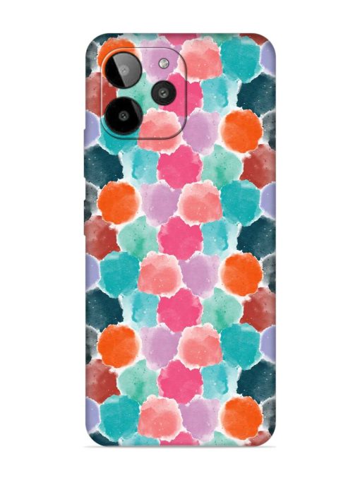 Colorful Seamless Pattern Embossed Soft Silicone Case for Lava Yuva 2 Pro