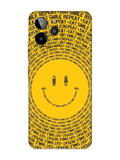 Smiley Embossed Soft Silicone Case for Lava Yuva 2 Pro