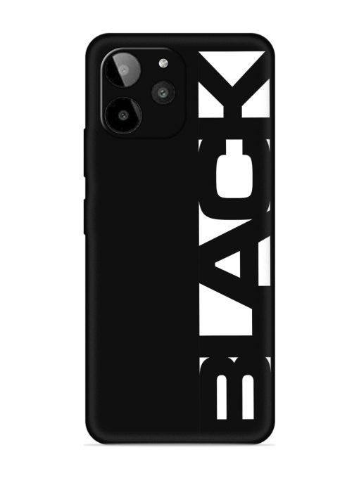 Black Typo Embossed Soft Silicone Case for Lava Yuva 2 Pro Zapvi