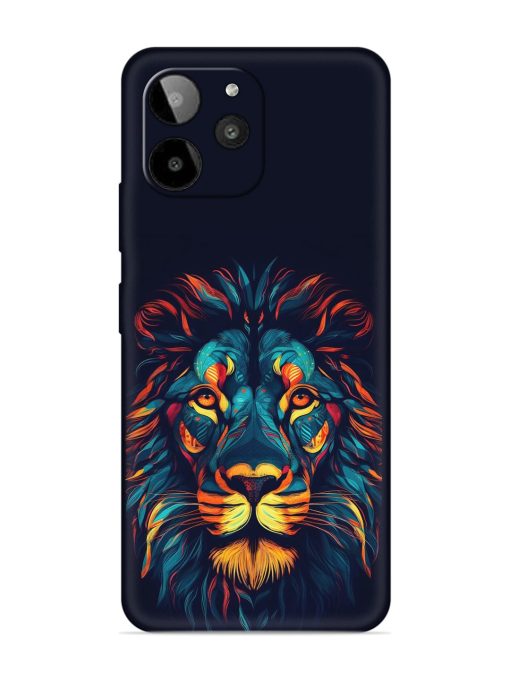 Colorful Lion Embossed Soft Silicone Case for Lava Yuva 2 Pro Zapvi