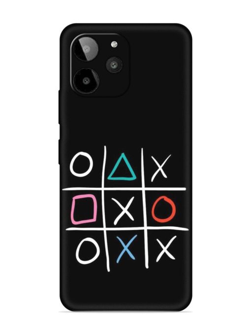 Super Neon Tic-Tac-Toe Embossed Soft Silicone Case for Lava Yuva 2 Pro Zapvi