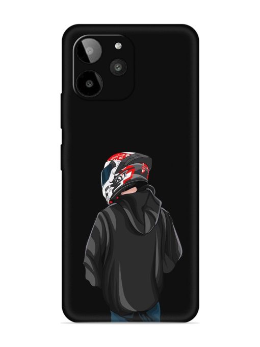 Motorcycle Rider Embossed Soft Silicone Case for Lava Yuva 2 Pro