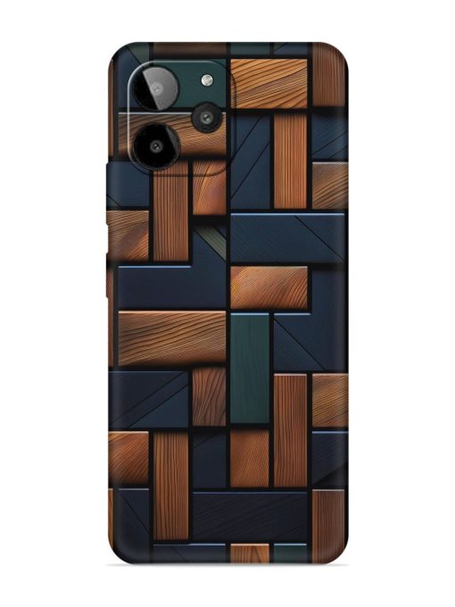 Wooden Background Cubes Embossed Soft Silicone Case for Lava Yuva 2 Pro Zapvi