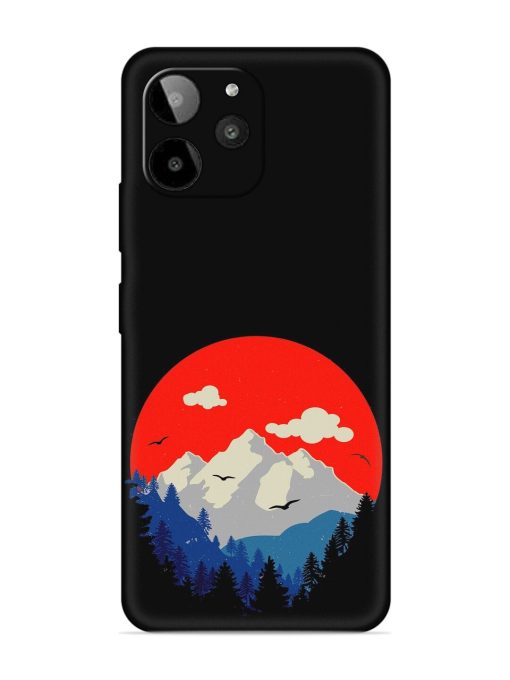 Mountain Abstract Embossed Soft Silicone Case for Lava Yuva 2 Pro