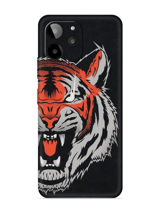 Tiger Aggression Embossed Soft Silicone Case for Lava Yuva 2 Pro Zapvi