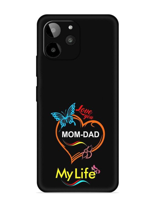 Love You Mom Dad Embossed Soft Silicone Case for Lava Yuva 2 Pro Zapvi