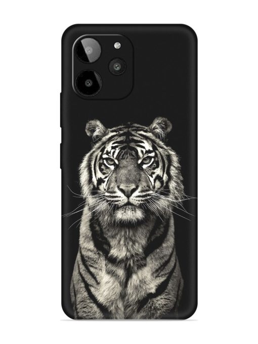 Tiger Art Embossed Soft Silicone Case for Lava Yuva 2 Pro Zapvi