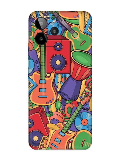 Colorful Music Art Embossed Soft Silicone Case for Lava Yuva 2 Pro Zapvi