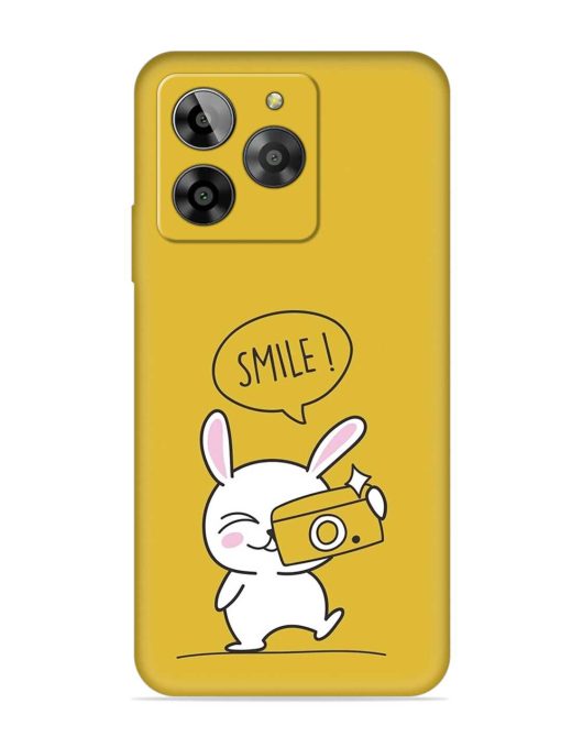 Hey Smile Please Embossed Soft Silicone Case for Lava Yuva 3 Zapvi