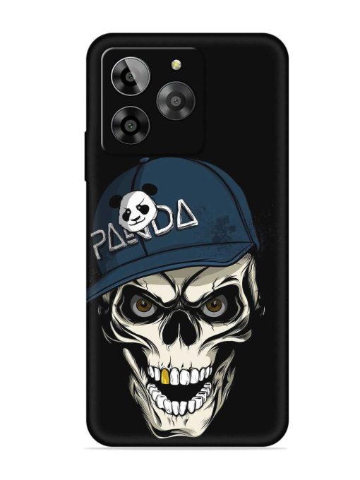 Panda Skull Embossed Soft Silicone Case for Lava Yuva 3 Zapvi