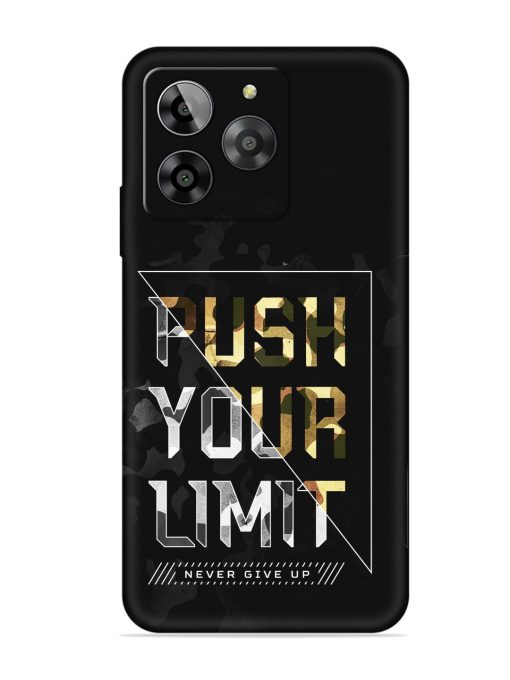 Push Your Limits Embossed Soft Silicone Case for Lava Yuva 3 Zapvi