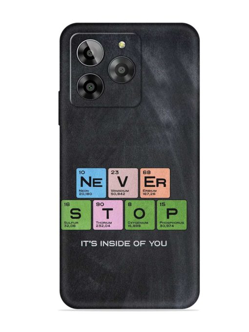 Never Stop It'S Inside Of You Embossed Soft Silicone Case for Lava Yuva 3 Zapvi