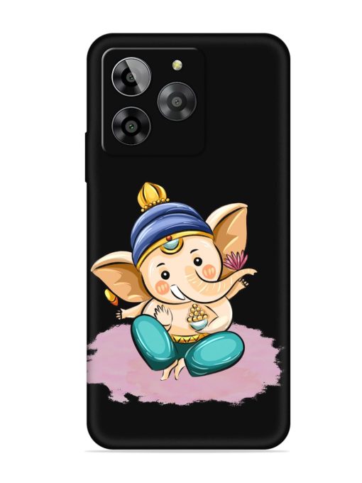 Bal Ganesh Vector Art Embossed Soft Silicone Case for Lava Yuva 3 Zapvi