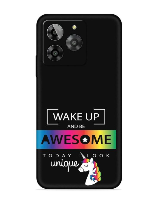 Inspirational Quote Unicorn Embossed Soft Silicone Case for Lava Yuva 3