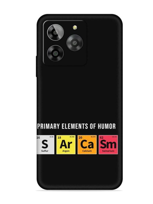 Primary Elements Humor Embossed Soft Silicone Case for Lava Yuva 3 Zapvi