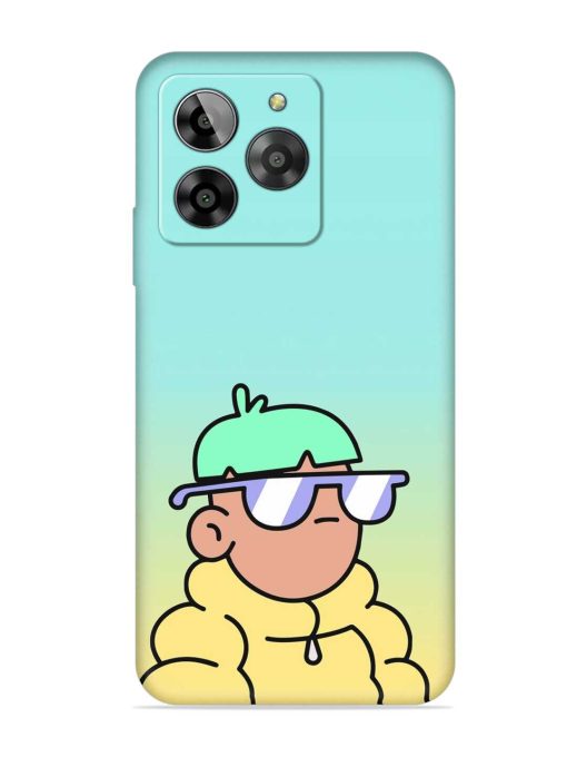 Doodles Cool Character Embossed Soft Silicone Case for Lava Yuva 3