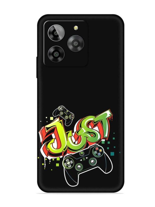 Graffiti Gamepad Illustration Embossed Soft Silicone Case for Lava Yuva 3