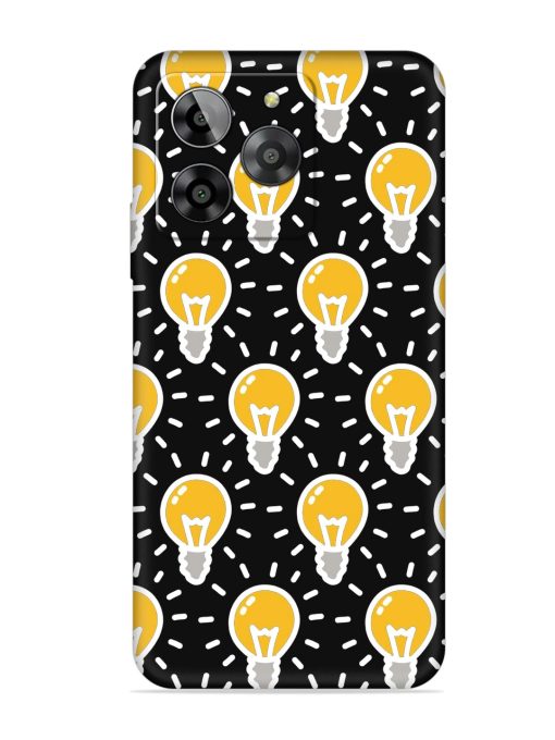 Light Bulb Seamless Embossed Soft Silicone Case for Lava Yuva 3