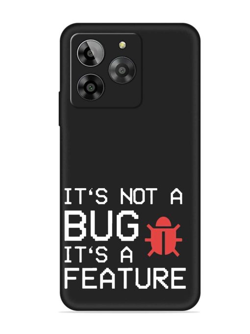 Not Bug Feature Embossed Soft Silicone Case for Lava Yuva 3