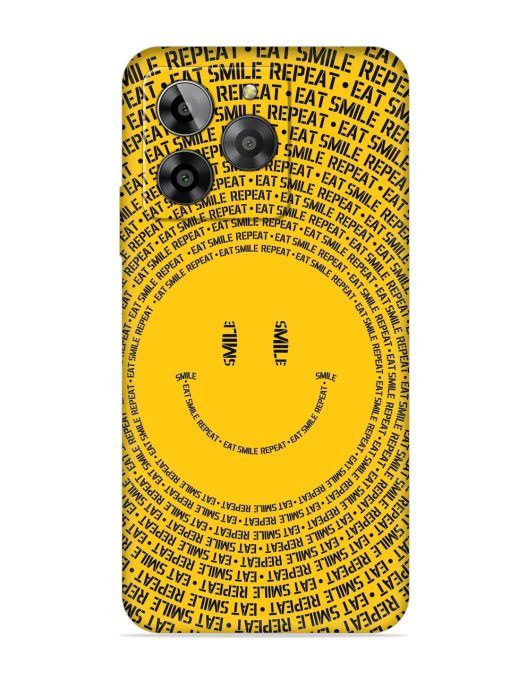 Smiley Embossed Soft Silicone Case for Lava Yuva 3 Zapvi