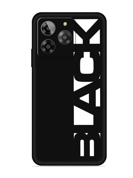 Black Typo Embossed Soft Silicone Case for Lava Yuva 3