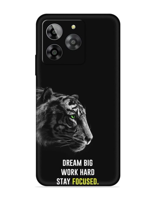 Dream Big Work Hard Embossed Soft Silicone Case for Lava Yuva 3 Zapvi