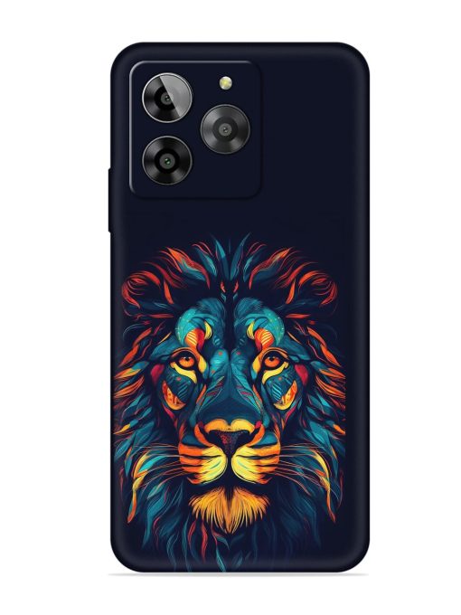 Colorful Lion Embossed Soft Silicone Case for Lava Yuva 3 Zapvi