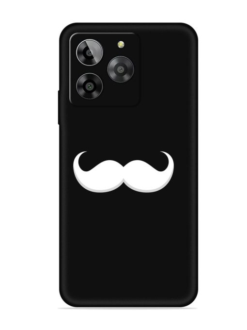 Mustache Vector Embossed Soft Silicone Case for Lava Yuva 3