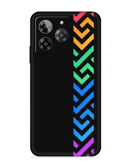 Colorshape Stripes Embossed Soft Silicone Case for Lava Yuva 3 Zapvi